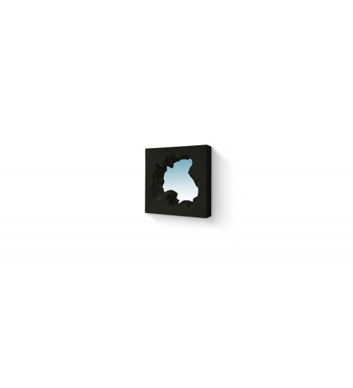 Gufram BROKEN SQUARE MIRROR BLACK镜子